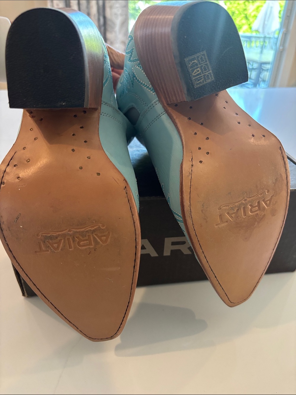 Ariat Women's Dixon Ankle Boots in Tiffany Blue - Picture 7 of 8